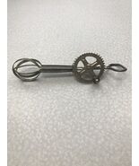 A&amp;J TWIN DUAL WISK RED WOOD HANDLE MIXER BLENDER EGG BEATER KG - $14.85