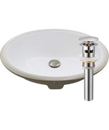 Oval Undermount White Porcelain Sink By Novatto (Novb0) With, U191307Bn). - £55.74 GBP