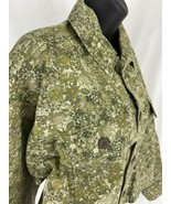 Wild Fable Size Small Women&#39;s Green Denim Floral Jacket Crop - £16.57 GBP