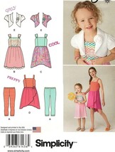 Simplicity Sewing Pattern 1436 Bolero Dress Leggings Girls Size 3-6 - £7.07 GBP