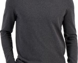 Alfani Men&#39;s Contrast Edge Cotton/Nylon Crewneck Sweater Charcoal Heathe... - $15.99