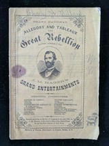 Rare 1865 Hager&#39;s The Great Rebellion Allegory - American Civil War Song Booklet - £106.89 GBP