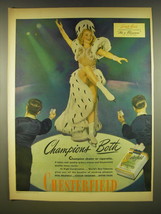 1945 Chesterfield Cigarettes Ad - Sonja Henie - Champions Both - $18.49