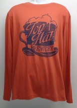 TOP HAT BREWERY Cremieux Size XL Coral Long Sleeve T-Shirt New Mens Shirt - $48.51