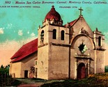 Mission San Carlos Borromeo Carmel California CA UNP Unused DB Postcard F3 - $4.42