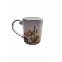 Flower Coffee Mug Embossed Wild Flowers Watercolor Style Kitchen Home New - £11.68 GBP