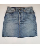 Re/Done 80s Pencil Skirt Workman&#39;s Blue Light Wash Size 29 - $113.90