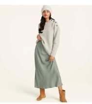 J.CREW Medium Button-shoulder Crewneck Sweater Heathered Oatmeal Alpaca Wool M - £27.69 GBP