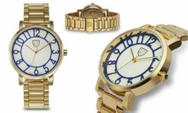 NEW Picard &amp; Cie 1434 Womens Camilla Collection Blue Hour Markers Gold Watch 30m - £23.77 GBP