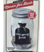 Classic Mason Jar Coin Bank Mini New In Box Money Saving Tool Piggybank - $20.33 CAD
