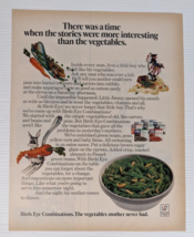vintage 1971 Birds Eye Vegetables stories carrots beans PRINT AD - £11.67 GBP