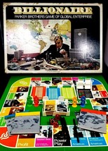 VINTAGE 1973 PARKER BROTHERS BILLIONAIRE BOARD GAME OF GLOBAL ENTERPRISE... - $44.54