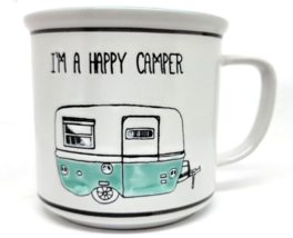I Love It Coffee Cup Mug I&#39;m A Happy Camper Oversize 18 Oz Embossed - £12.13 GBP