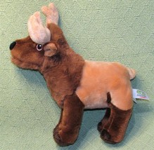 10&quot; Elk Plush Aurora Eco Nation Stuffed Animal Brown Standing Moose 2021 Tan Toy - £10.07 GBP