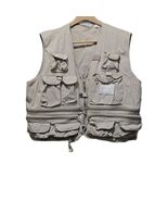 Vintage Hunting Fishing Cargo Vest Tan Men&#39;s Large  - $34.65