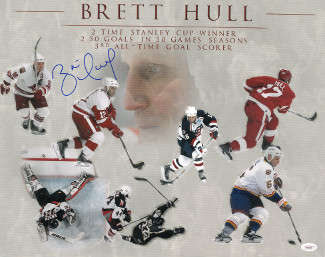 Primary image for Brett Hull signed Career Collage 16x20 Photo (Detroit Red Wings/St. Louis Blues/