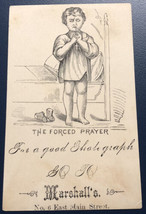 Marshall’s The Forced Prayer Victorian Trade Card VTC 8 - $7.91