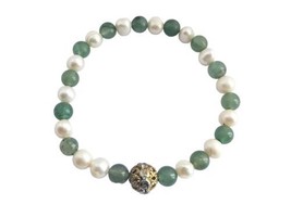 FreshWater Pearl Aventurine Bracelet Sugar daddy  Attract Wealthy Men LUCK Love - £22.31 GBP