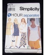 Simplicity 8974 Misses 1 Hour separates pants shorts top tunic Sz AA XS-M - £3.72 GBP