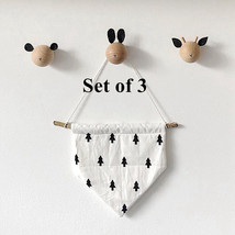 Animal wall hooks for kids, Modern children coat hook, Wooden coat door ... - £47.19 GBP