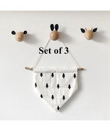 Animal wall hooks for kids, Modern children coat hook, Wooden coat door ... - $82.29 CAD