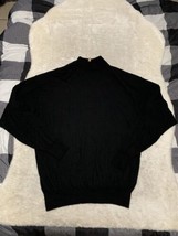 Bachrach Sweater Mens XXL Black Merion 100% Fine Merino Wool Made In Italy - $24.74