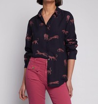 Vilagallo gaby shirt in CHEETAH JACQUARD - size 44 - £90.97 GBP