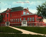 Vtg Cartolina Circa 1910 Alto Scuola Costruzione Benson Minnesota Bloom ... - $6.72