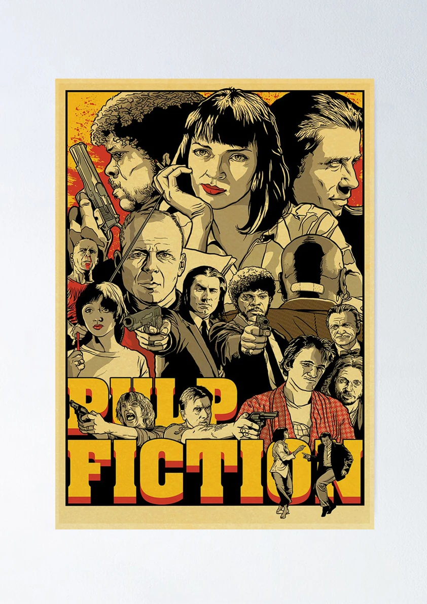 Sporting ClAic Movie Posters Pulp Fiction Back to the Future Fight Club Retro Kr - £23.52 GBP