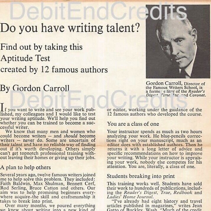 Primary image for Vintage Famous Writers School Advertising Postcard -  Targeted At Women