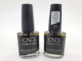 2X CND Vinylux Long Wear Nail Polish 105 Black Pool  .5oz  New - £7.82 GBP