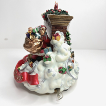 San Fransisco Music Box Holiday Illusions Santas Visit Musical Xmas Decoration - £62.83 GBP