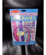 Melissa &amp; Doug Design your own Headbands 50+ Sparkle Gems &amp; Stickers NEW - £10.86 GBP