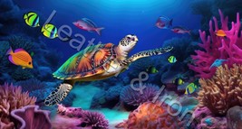 New Sea Turtle Design Checkbook Cover - £7.43 GBP