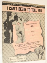 Vintage I Can&#39;t Begin To Tell You Sheet Music 1945 Betty Grable - $5.93