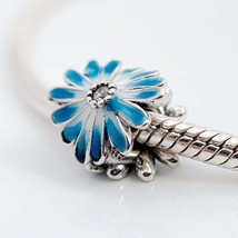 Authentic Pandora Charms Disney 925 ALE Sterling Silver Daisy Dangle Charm Blue  - £22.01 GBP