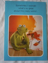 Vintage Hallmark Jim Henson Muppet Card Kermit Thank you Card 1970s - £4.69 GBP