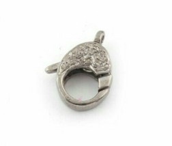 Pave Diamond Lobster Clasp 925 Silver Small Findings Jewelry Lock - $51.85