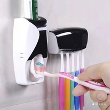 Bathroom Lazy Wall Mount Toothbrush Holder Automatic Toothpaste Dispense... - $10.15
