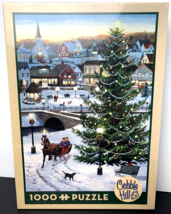 Cobble Hill Christmas VILLAGE TREE 1000 Pc Puzzle NEW SEALED 2016 #51852 - $19.79