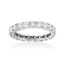 3ct Round Cut Simulated Diamond Full Eternity Wedding Ring Sterling Silver - $88.81