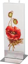 Flatyz Handmade Twin Wick Unscented Thin Flat Candle  - Red poppy - £15.14 GBP