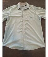 CHAPS Easy Care Short Sleeve Button Shirt - Men&#39;s Size XXL Green checked - $295.15 MXN