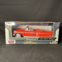 1958 Chevrolet Impala Convertible Red 1/24 Diecast Model Car by Motormax - $19.34