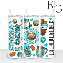 Teal and Brown Cafecito y Chisme 20oz Tumbler - $24.49