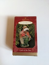 Vintage Hallmark Keepsake Ornament Catch of the Day 1997 Bear Fishing Christmas - $3.99