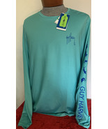 Guy Harvey Mens  Long Sleeve Performance Fish Large Cool Plain Back - $33.66