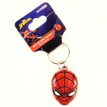 Marvel Comics Spiderman Red Mask Superhero Metal Keychain Key Ring image 2