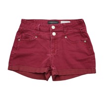 Aeropostale Shorts Womens 2 Red High Waisted Cut Off Button Zip Pocket D... - £14.88 GBP