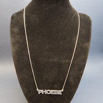 Sterling Silver 925 Personalized Name Plate &quot;Phoebe&quot; Necklace 3.39g - $19.99